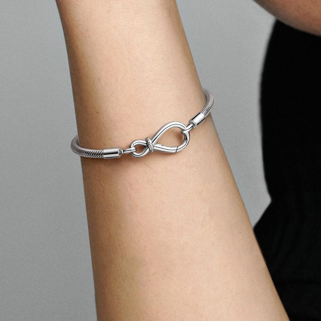 PANDORA  Pandora Moments Infinity Knot Snake Chain Bracelet