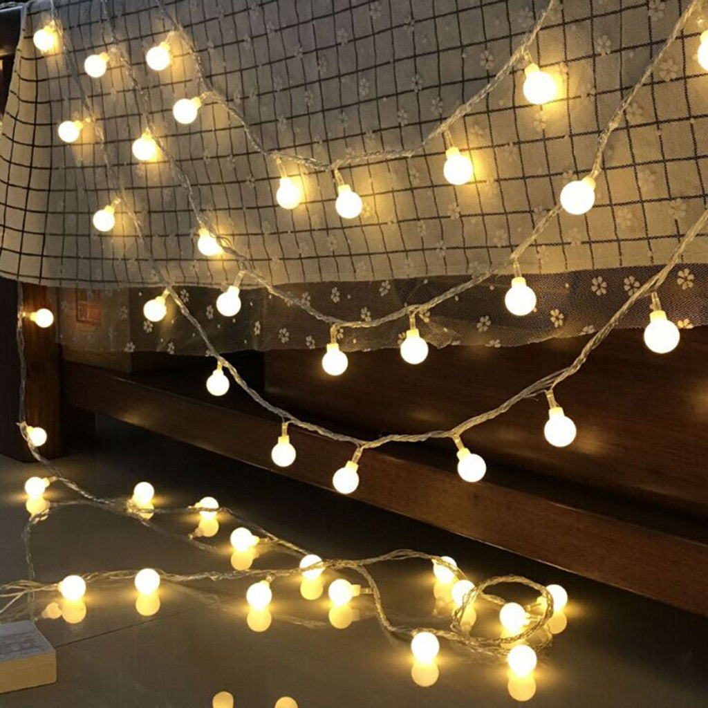 Ball String Lights Starry Christmas Lights 10LED String Lights Led lights for bedroom outdoor floor lamp pendant DIY Wedding Party Bedroom Terrace(Multicolor)