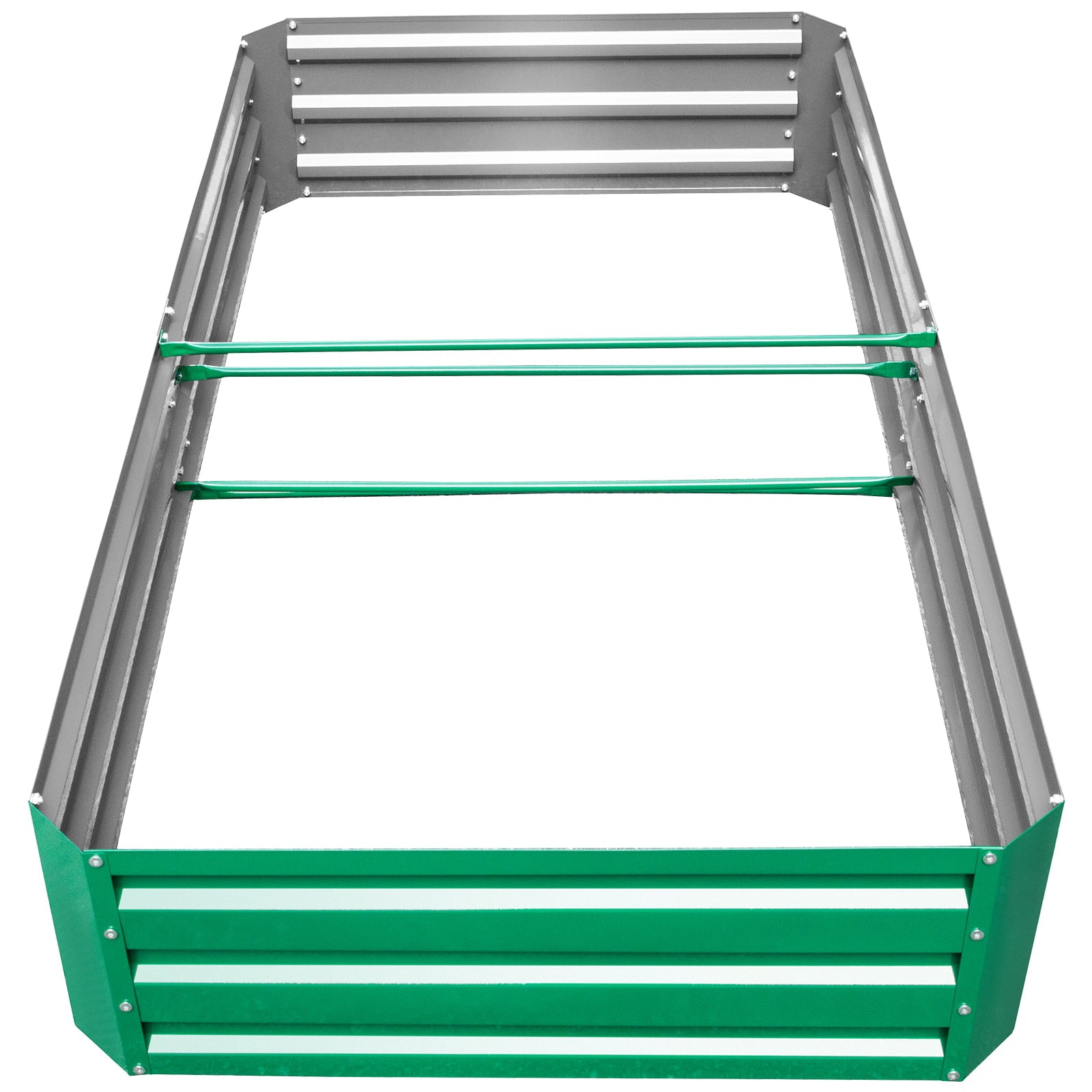 VEVORbrand Raised Metal Garden Bed, 68"x35"x12"Steel Garden Bed, Green Square Planter Box, Compost Garden Bed