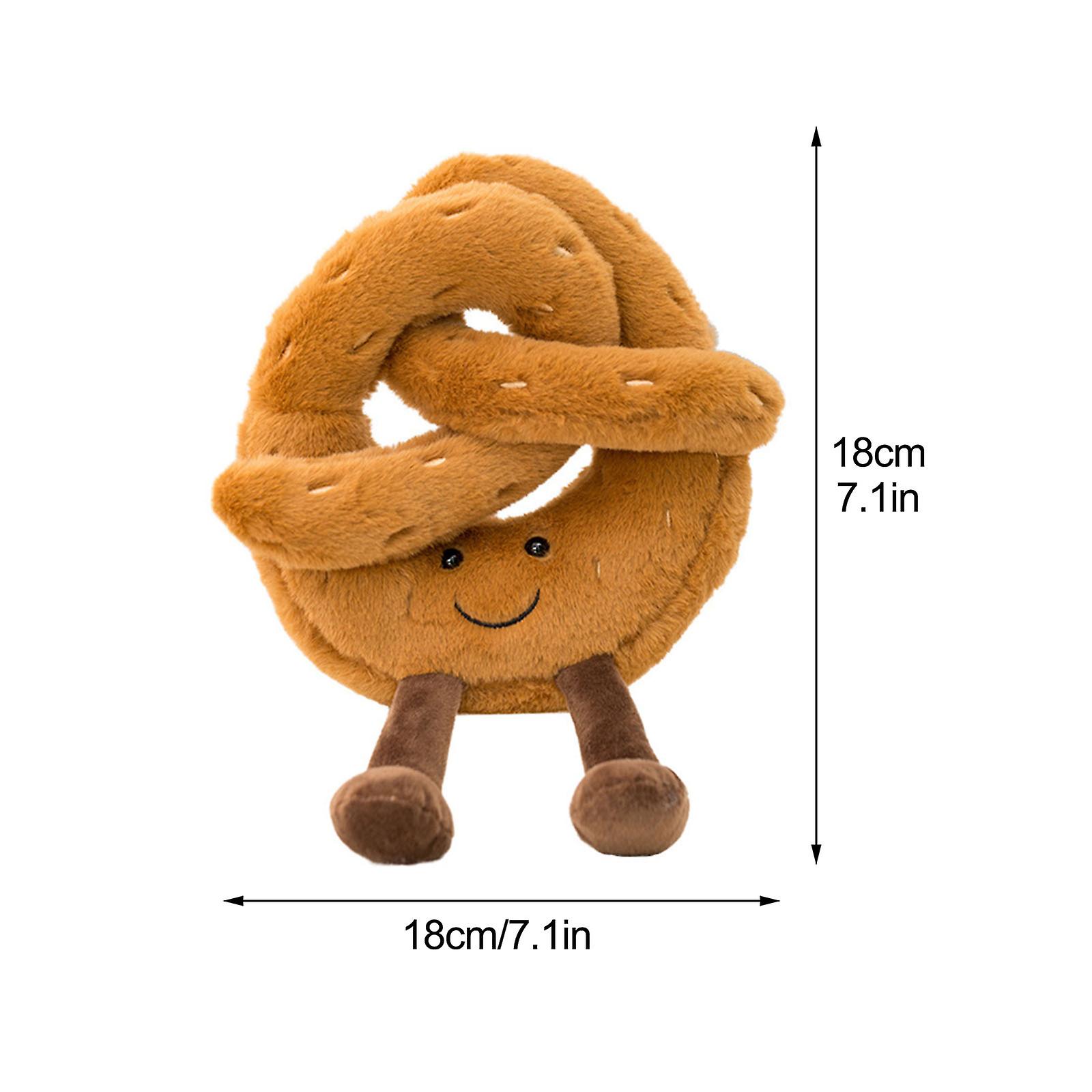 Creative Toast Bread Pillow Plush Toy Simulation Snack Pillow Comforting Doll， Salted Roll