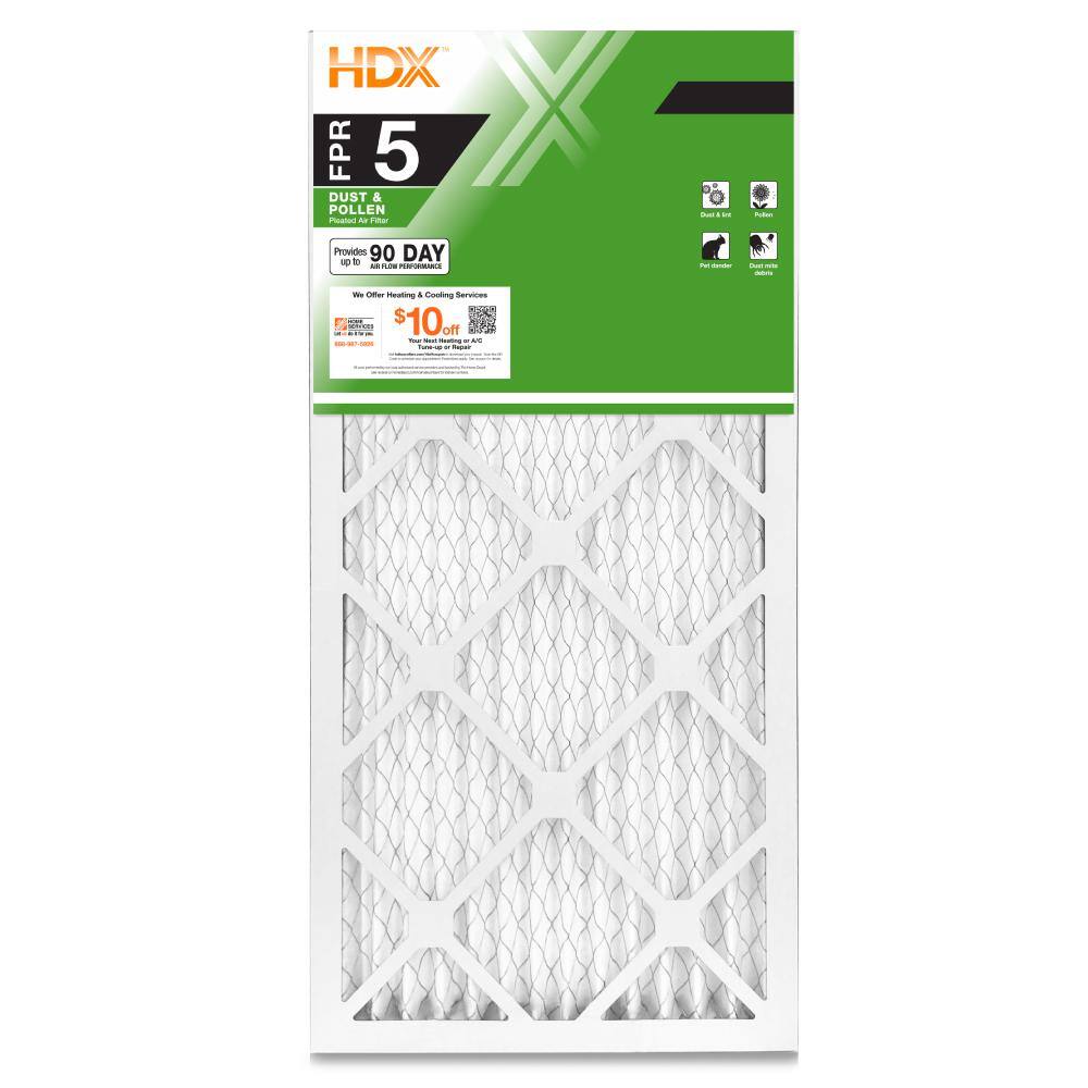 HDX 10 in. x 20 in. x 1 in. Standard Pleated Air Filter FPR 5 HDX1P5-011020