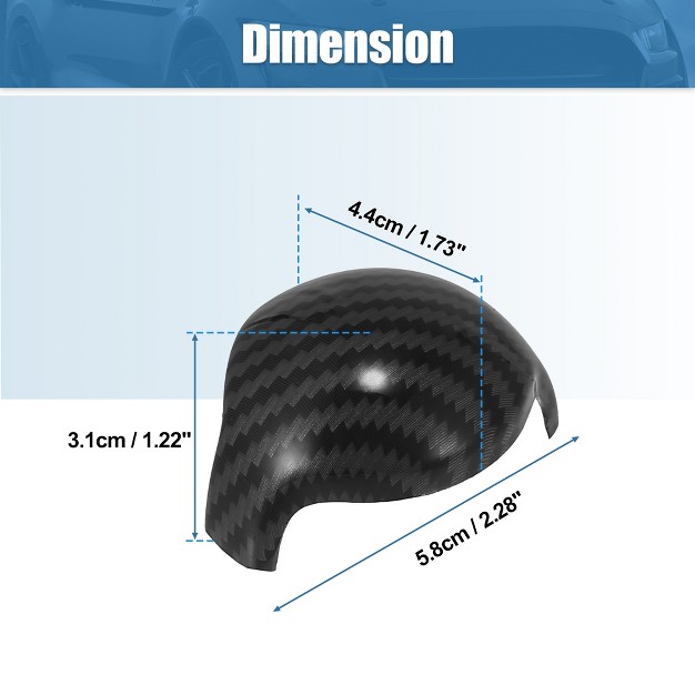 Unique Bargains Carbon Fiber Pattern Gear Shift Auto Knob Cover Interior Accessory For Ford For Mustang 2015 2016 2017 2018 2019 2020 2021 2022