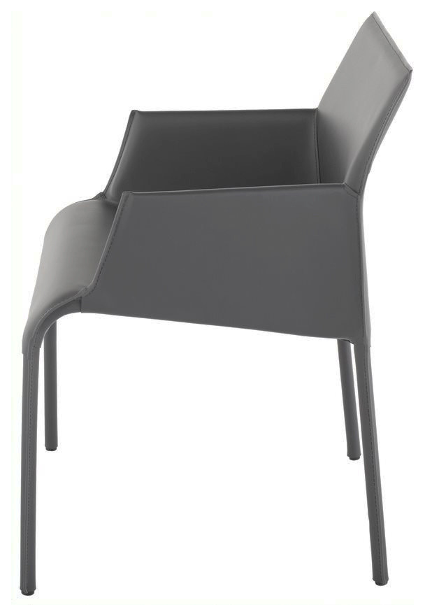 Leather Arm Chair  Modern Dining Chair  Leather Guest Chair   Contemporary   Dining Chairs   by mod space furniture  Houzz