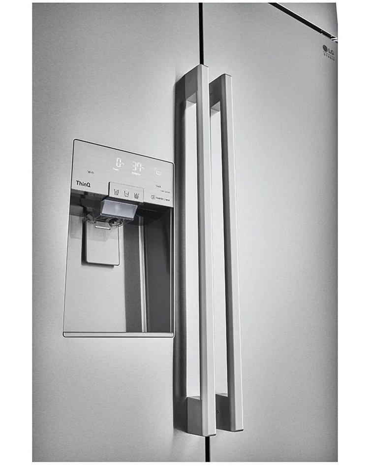 LG STUDIO 26 Cu. Ft. Stainless Steel Smart Built-In Side-By-Side Refrigerator With Ice and Water Dispenser