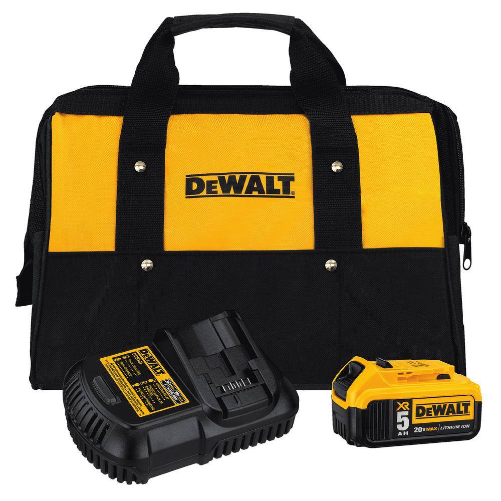 DW 20-Volt Max Cordless Grease Gun (Tool-Only) with Battery Pack Charger   Kit Bag DCB205CKWDCGG571B