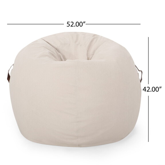 Avera Contemporary 5 Foot Bean Bag with Vinyl Stra...