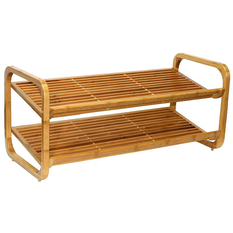 Oceanstar SR1224 2 Tier Bamboo Shoe Rack