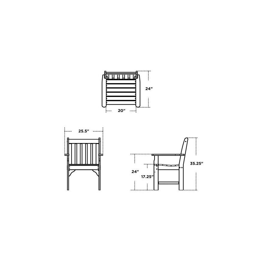 POLYWOOD Vineyard 4-Piece Bench Seating Set