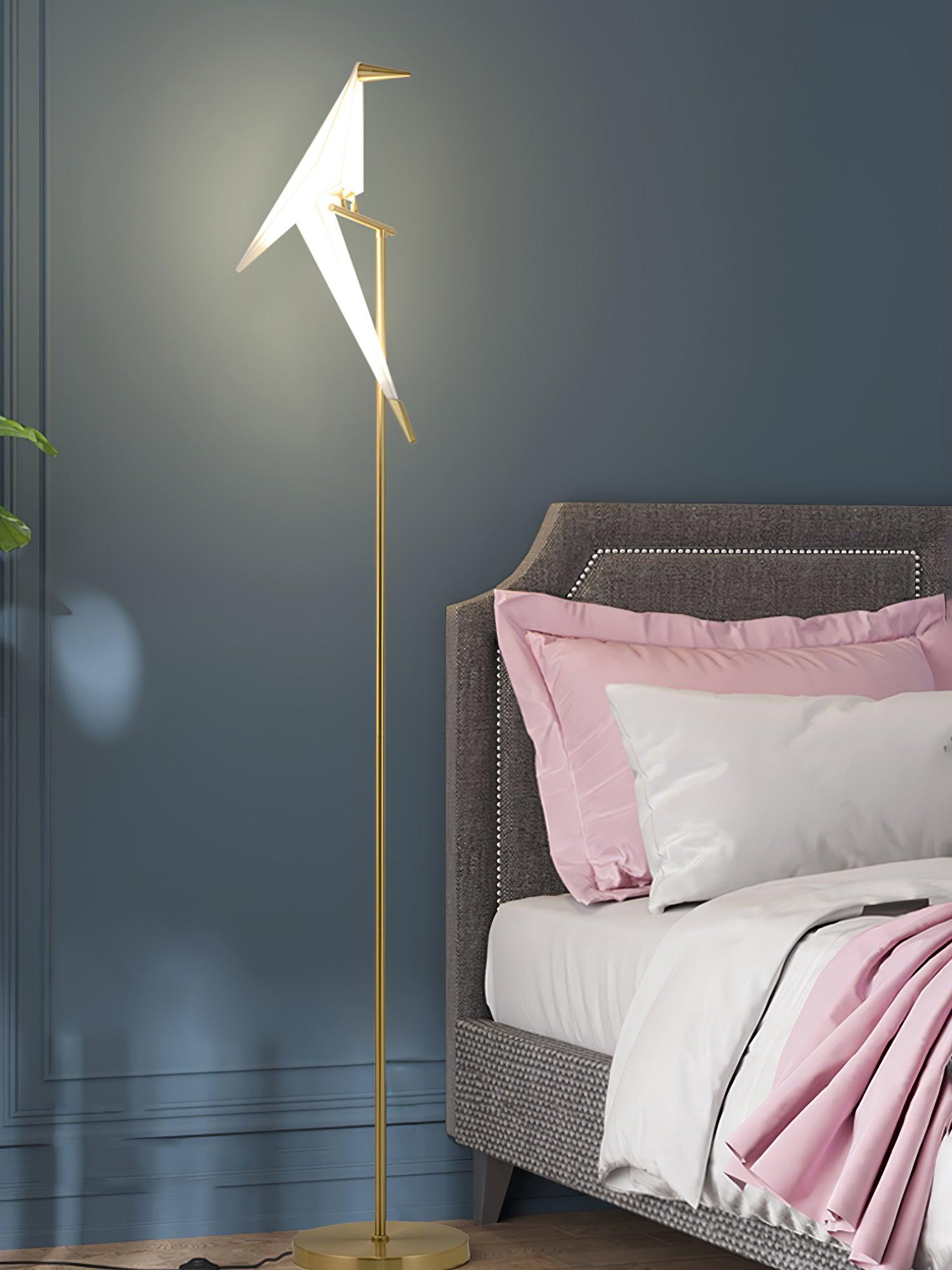 Paper Crane Bird Floor Lamp