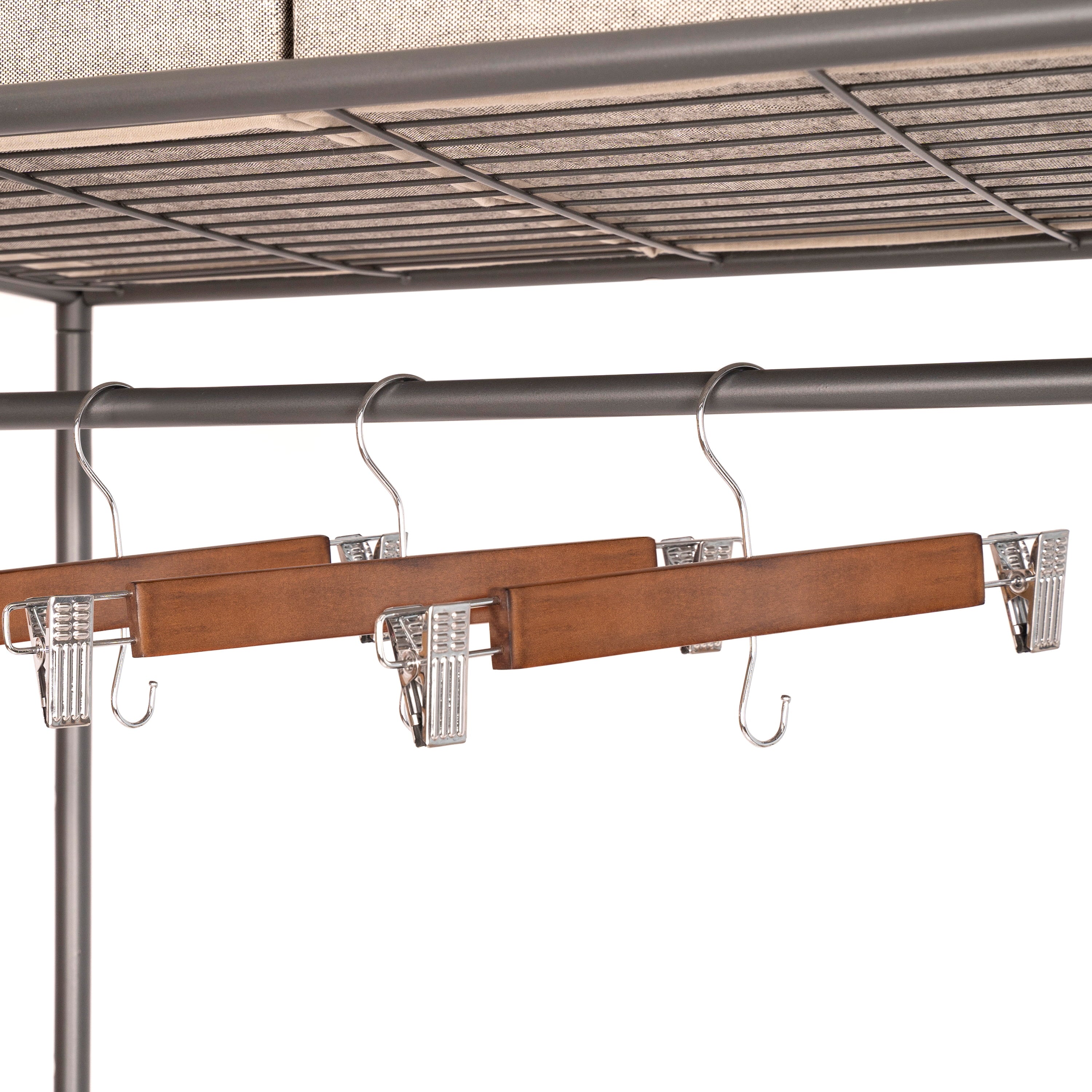 Better Homes & Gardens Walnut Finish Solid Wood Pant & Skirt Hangers, 36 Pack