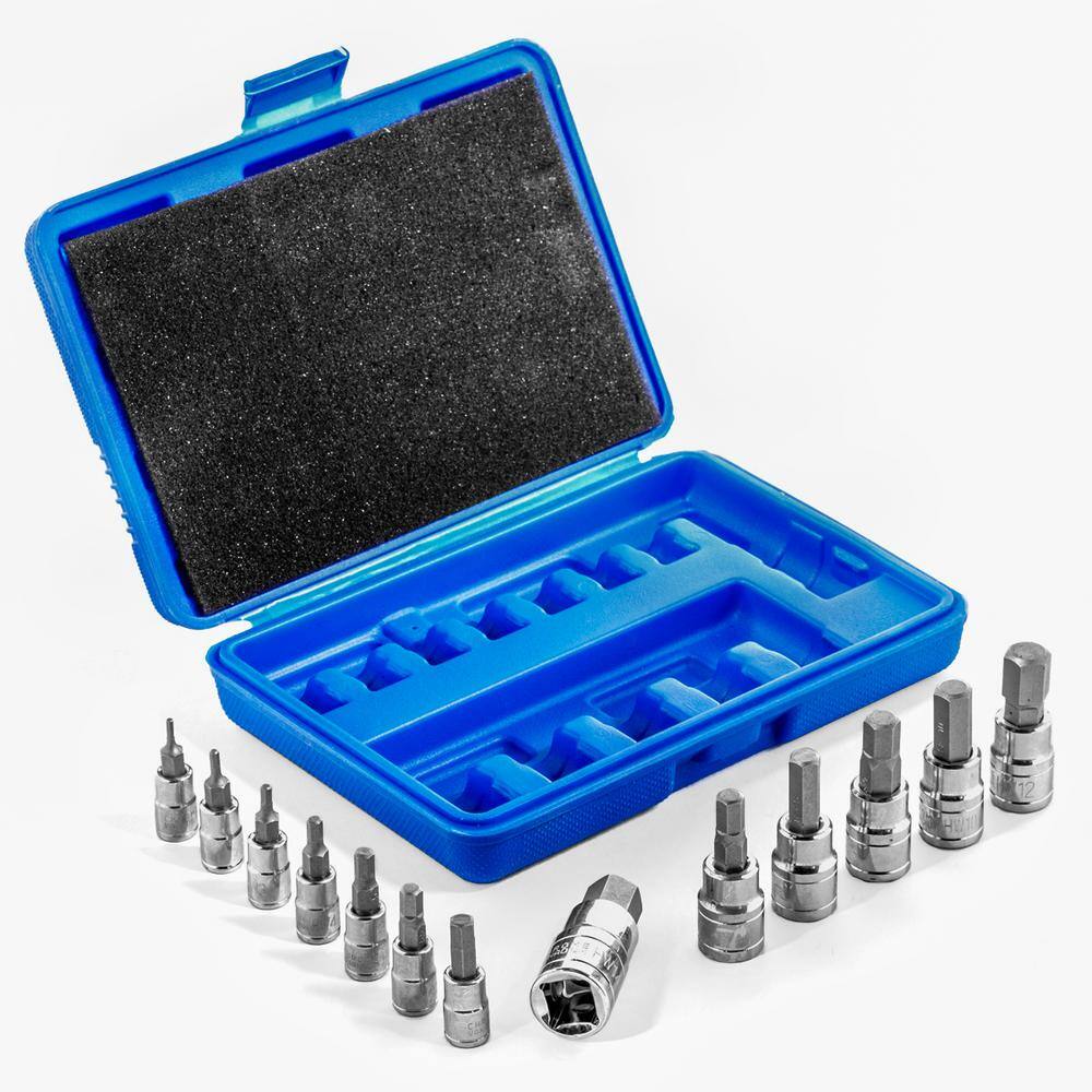 Stark Metric MM Pro-Grade Allen Hex Bit Chrome Vanadium Socket Set (13-Piece) 33500-H1