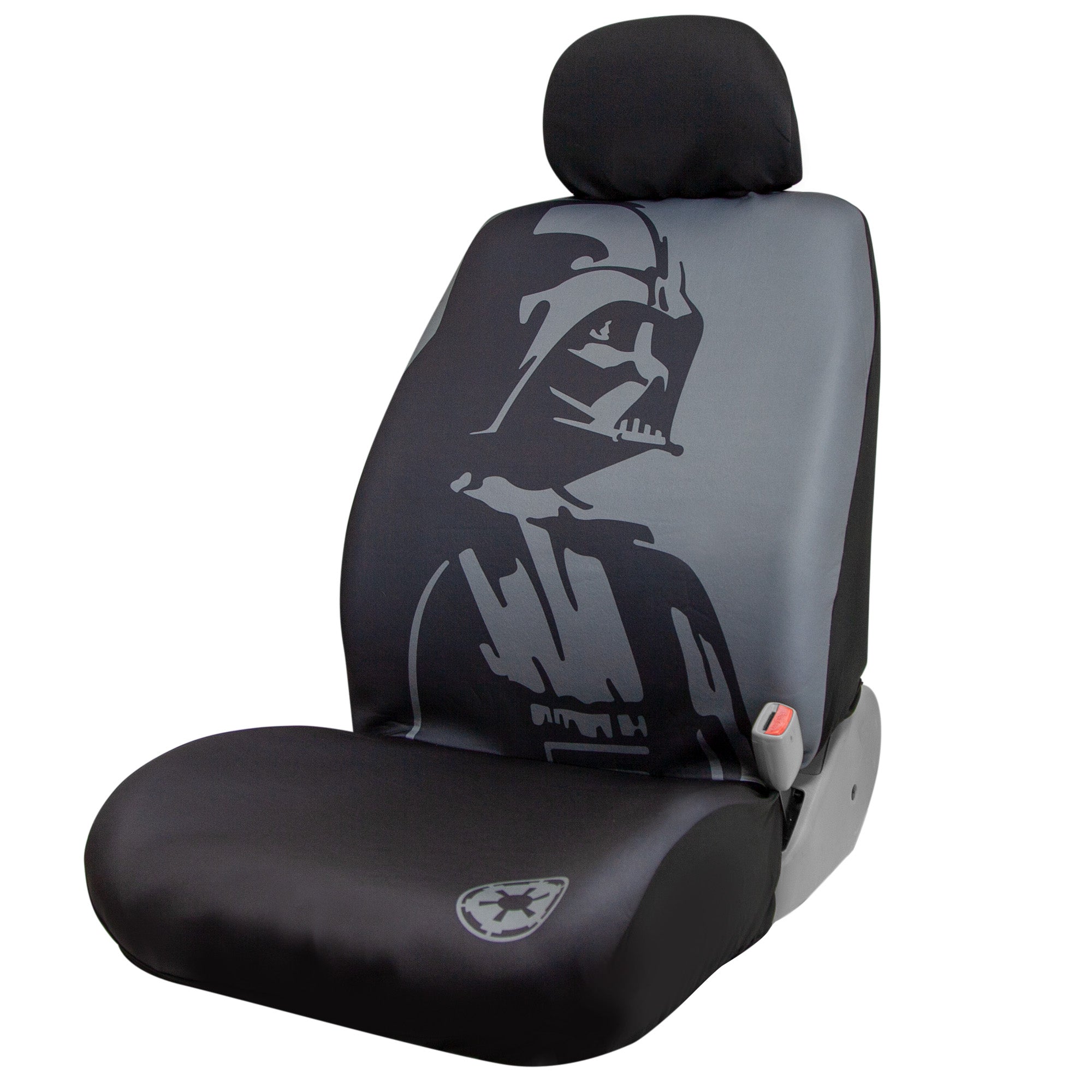 Plasticolor Darth Vader Washable Polyester Universal Fit Automotive Seat Cover， Black， 1 Pk