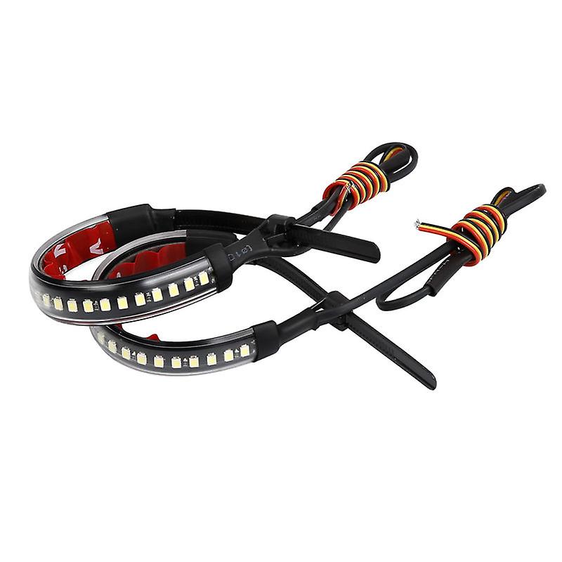 Born Pretty Tcmt Motorcycle Motorbike 2 Pcs Turn Signals Indicators Led Strips Light 39mm-41mm Fork For Harley Honda