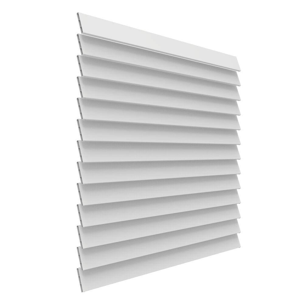 Barrette Outdoor Living Louvered 6 ft. x 6 ft. White Vinyl Fence Panel 73050573