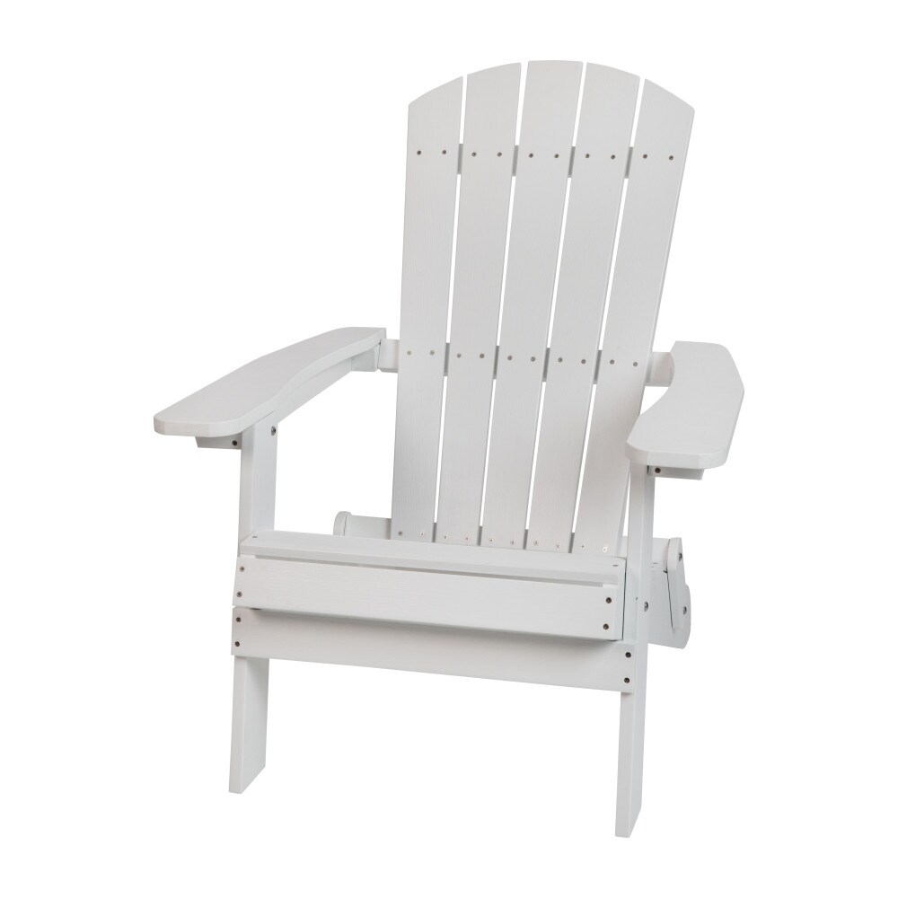 Poly resin Folding Adirondack Indoor/Outdoor Patio Chair (Set of 4)