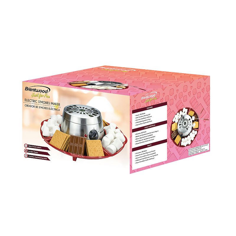 Brentwood Indoor Electric Stainless Steel Smores Maker Set