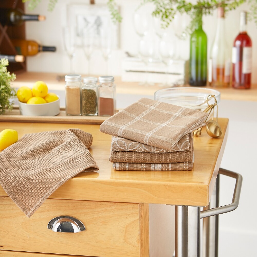 DII Assorted Kitchen Dishtowel   Dishcloths (Set of 5)