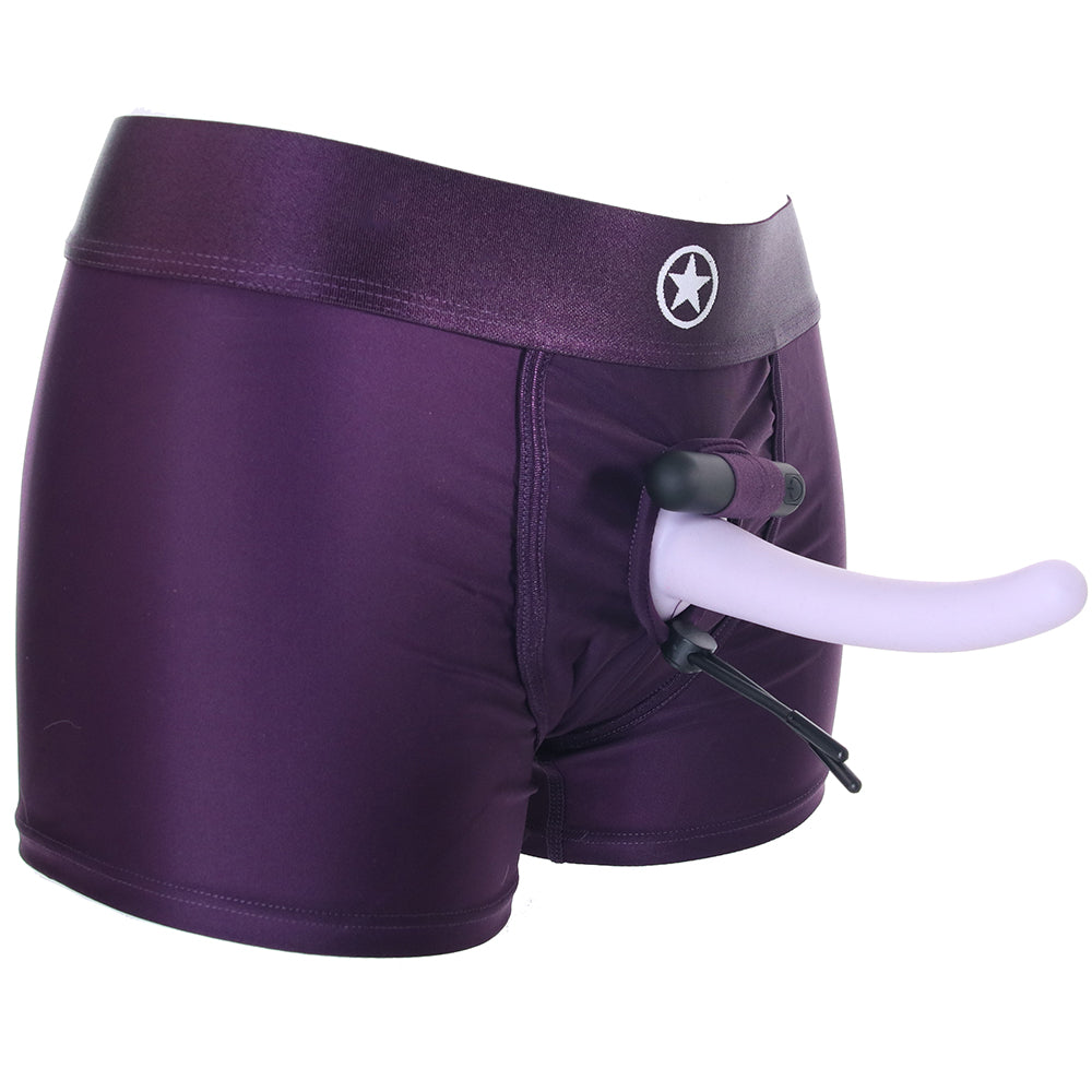 Ouch! Vibrating Purple Strap-on Boxer in XL/2XL