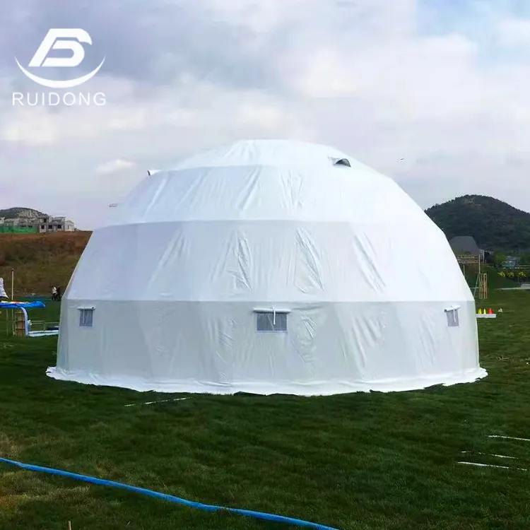 Customized Outdoor House Glamping PVC Canvas Dome Tent Geodesic Camping Hotel Tent White Transparent