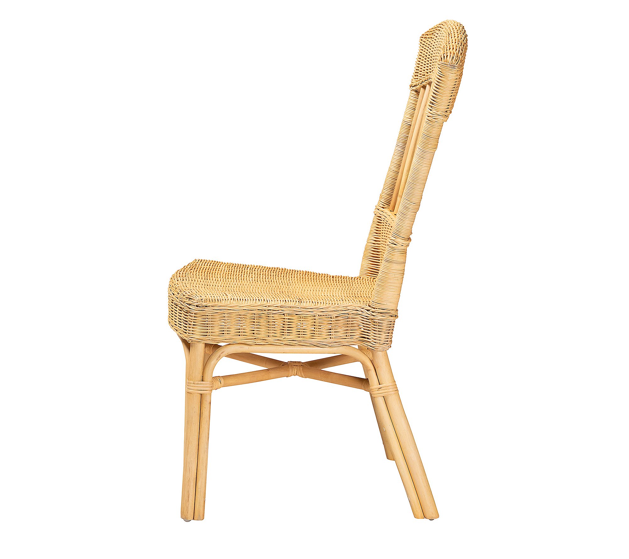 Baxton Studio Barito Natural Brown Rattan Dinin g Chair