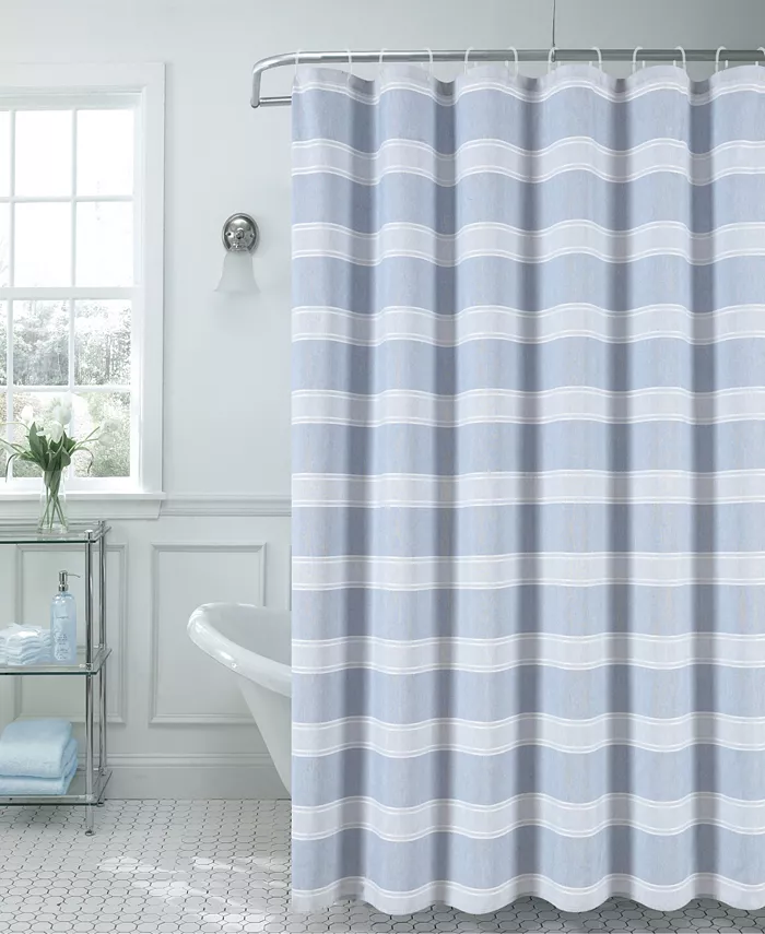 Dainty Home Madison Striped 70 x 72 Shower Curtain