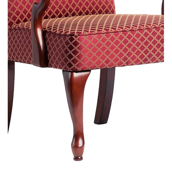 Copper Grove Casalis Cherry Finish Gooseneck Accent Chair