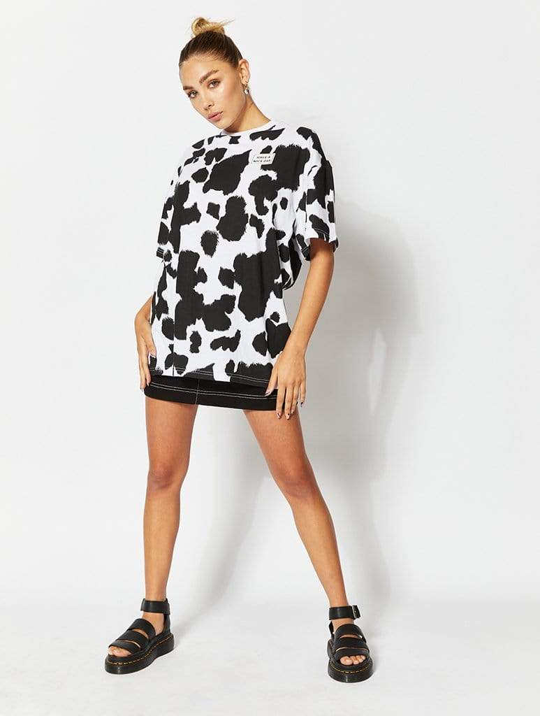 Have A Nice Day Cow Oversized T-Shirt