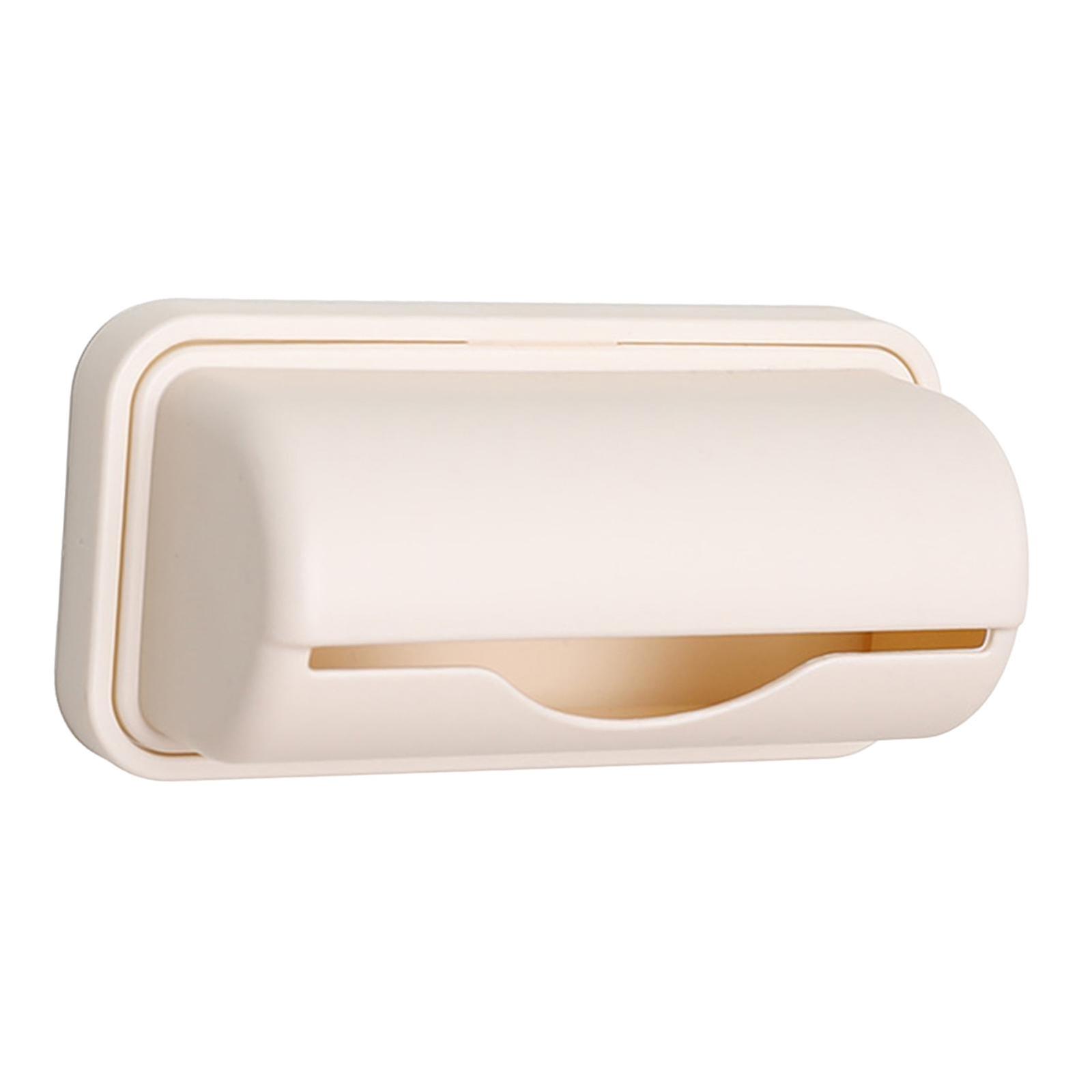 Trash Bag Holder Wall Mount Garbage Bag Holder For Kitchen Cabinet Household Large Apricot