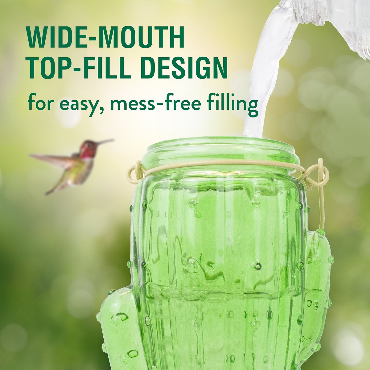 Perky-Pet Cactus Top-Fill Glass Hummingbird Feeder