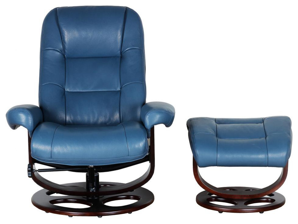 Jacque Swivel Pedestal Recliner w/Ottoman   Contemporary   Recliner Chairs   by BisonOffice  Houzz