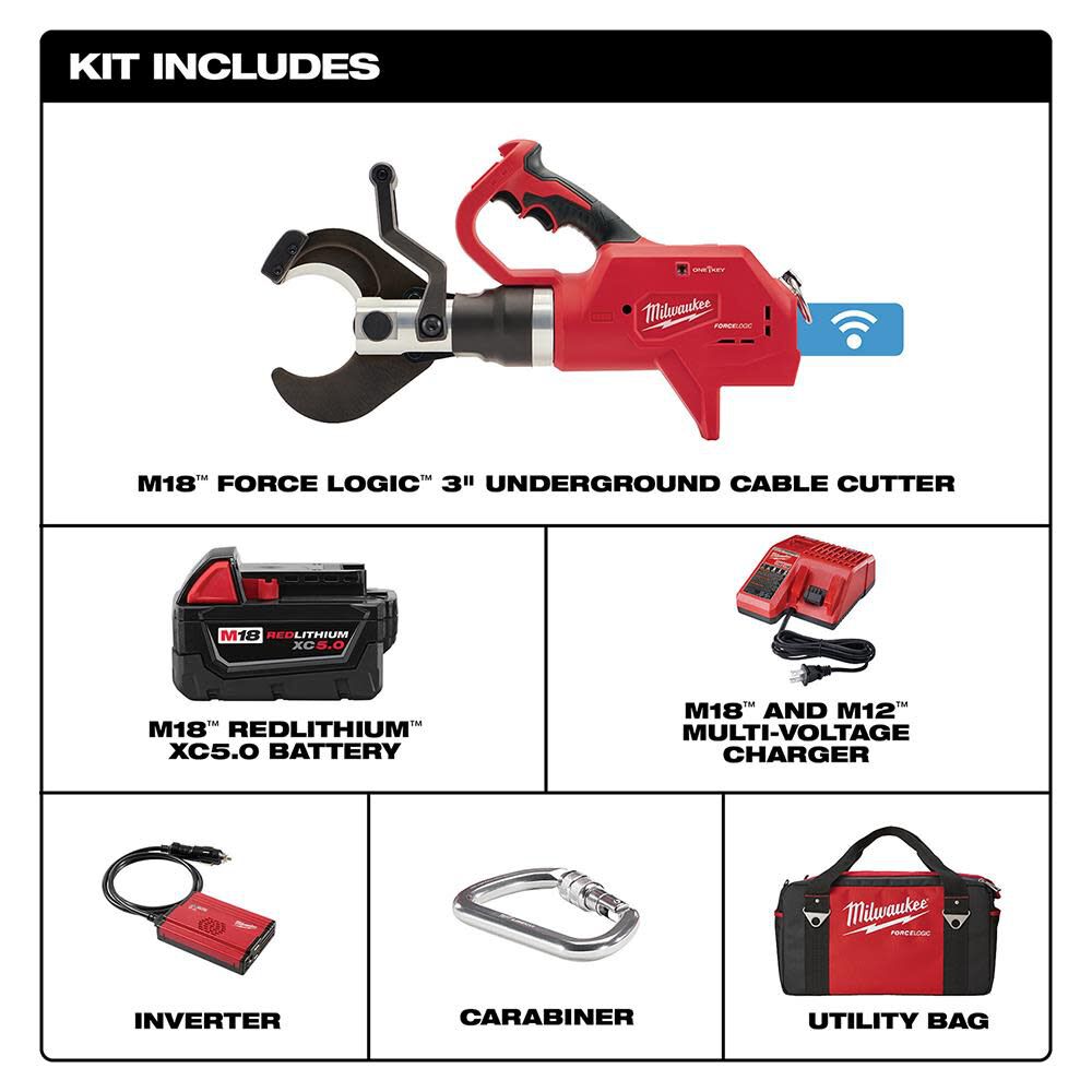 Milwaukee M18 Force Logic 3 In. Underground Cable Cutter 2776-21 from Milwaukee