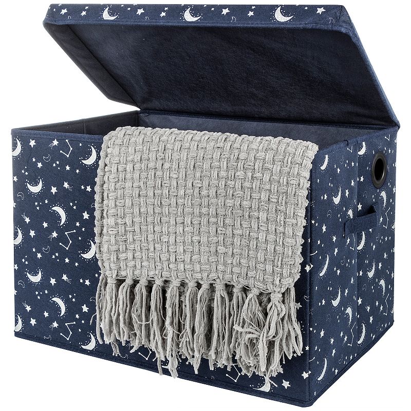 Sammy and Lou Constellation Navy and White Felt Toy Box