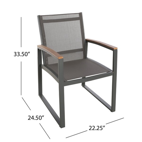 Glasgow Outdoor 2 Seater Aluminum and Mesh Chat Set by Christopher Knight Home