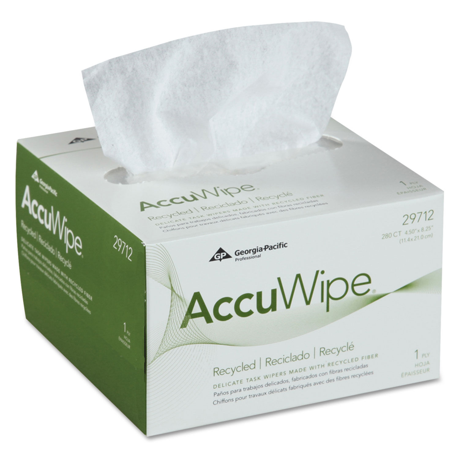 AccuWipe Recycled One-Ply Delicate Task Wipers by Georgia Pacificandreg; Professional GPC29712