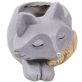 Sunnydaze Sunnydaze 8 in. Indoor Ceramic Planter Statue Finley The Fox ART-240