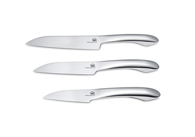 Haus Designer Curved 3pc Stainless Steel Knife Set Silver