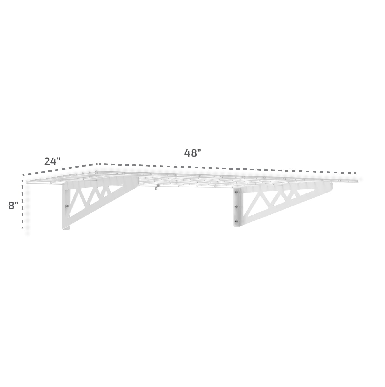 MonsterRAX Steel Wall Mounted Shelf - 24