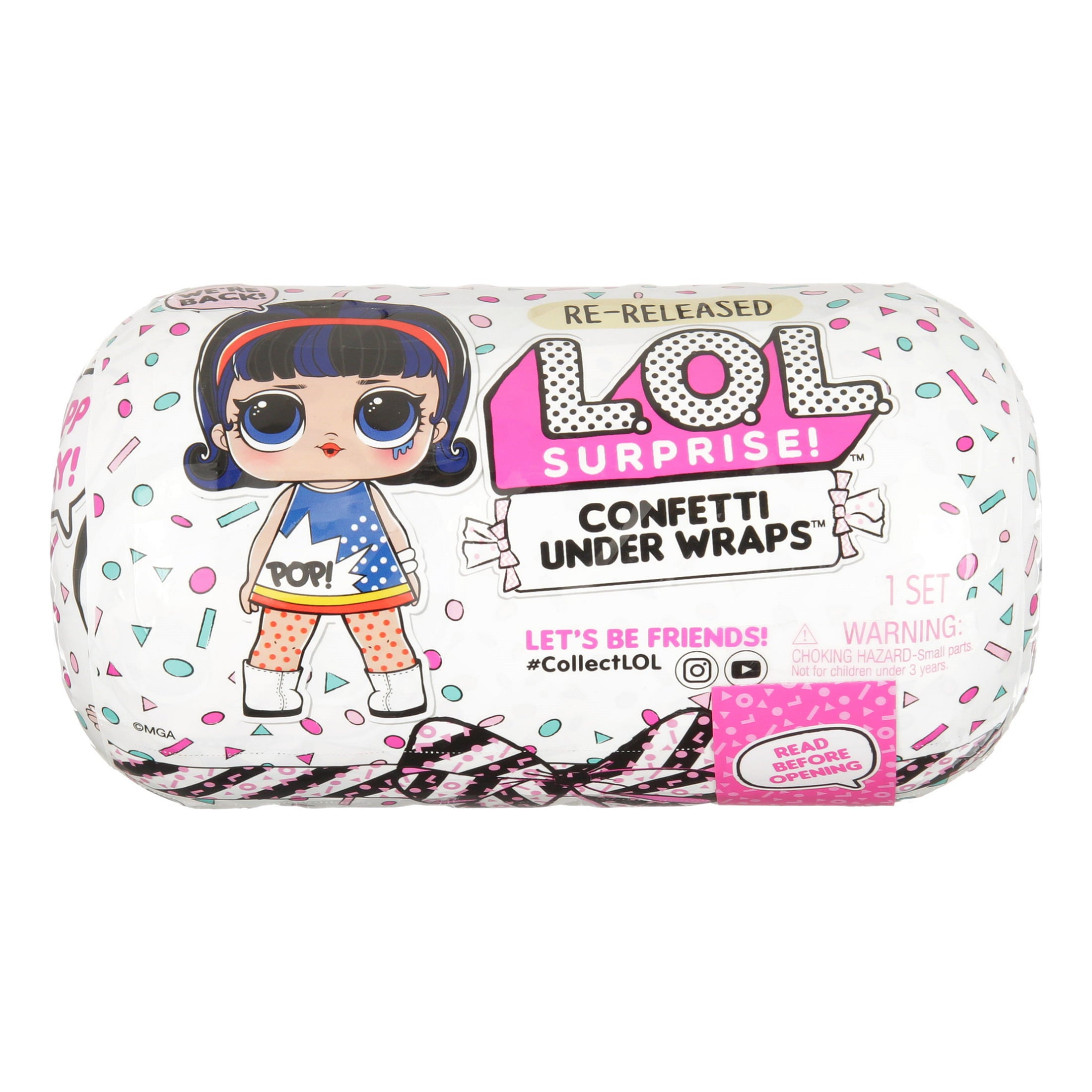 LOL Surprise Confetti Under Wraps Re-released Doll With 15 Surprises - Toys for Girls Ages 4 5 6+