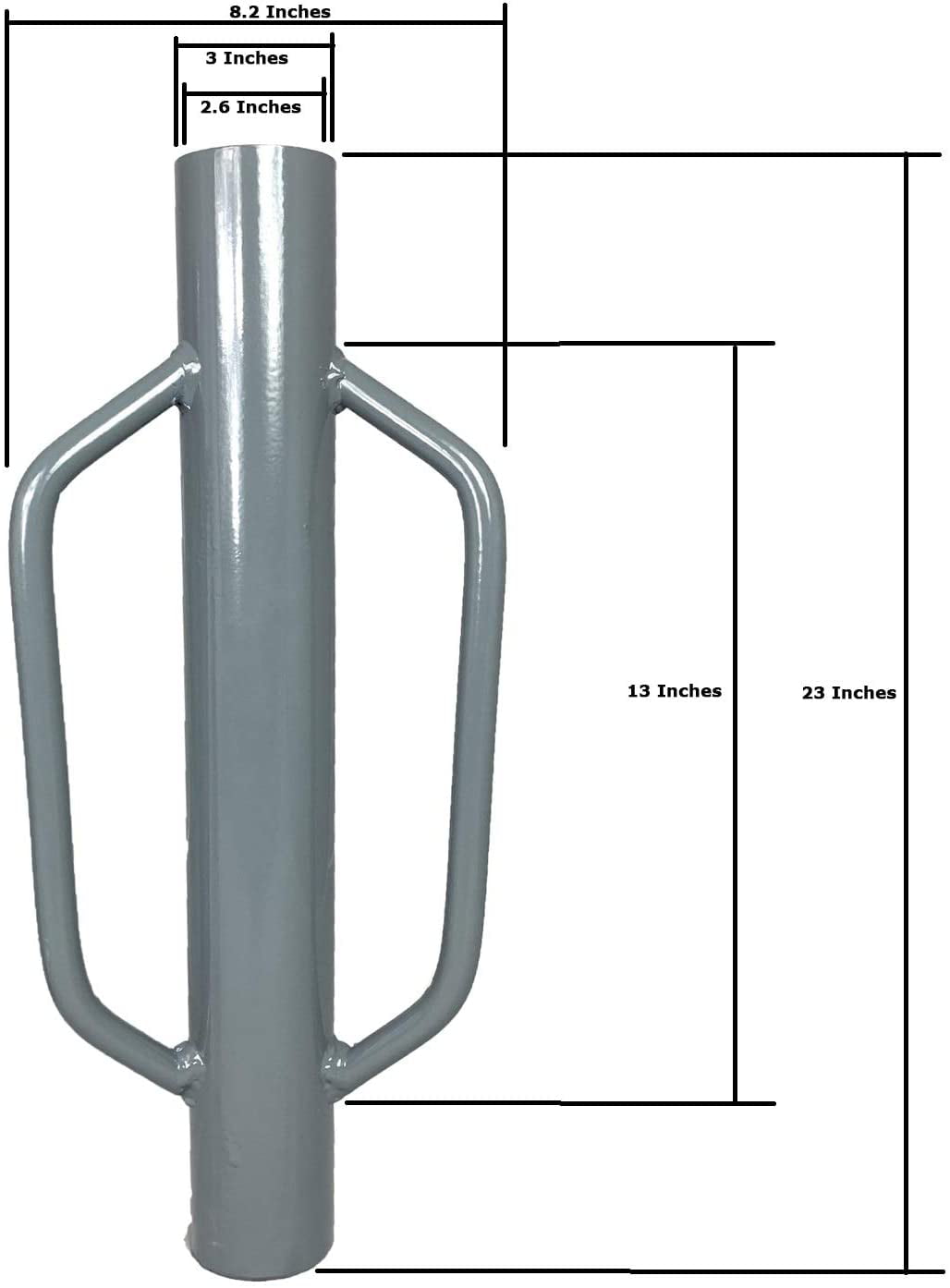 Ashman Online, 24 inch Heavy Duty, Post Driver, Smooth Finish, Rammer for Installing Fence Posts.