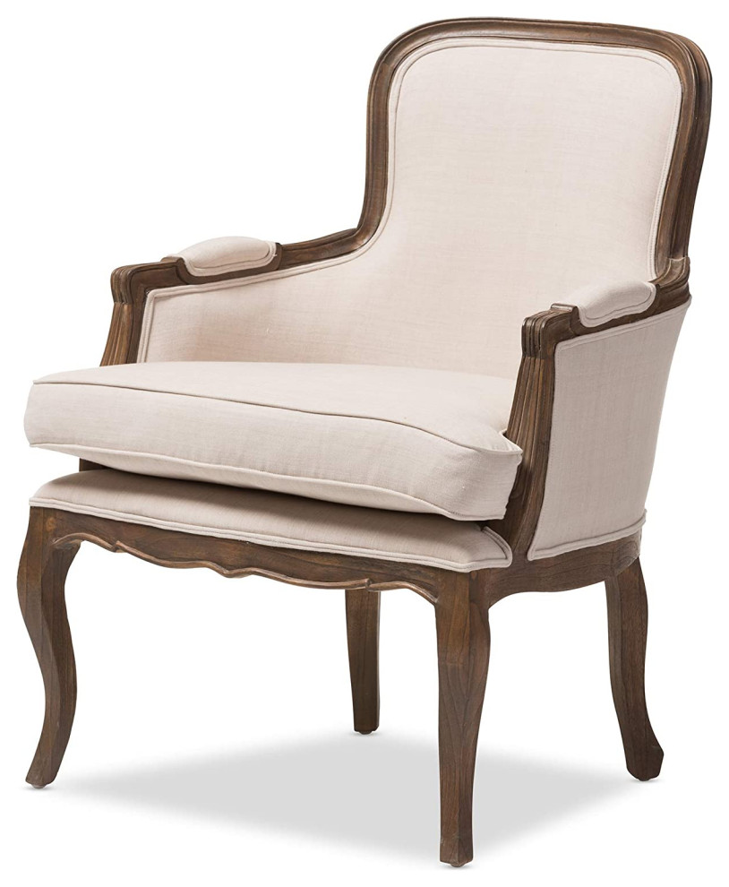 Baxton Studio Napoleon Traditional French Accent Chair  Ash  Set of 2   Traditional   Armchairs And Accent Chairs   by VirVentures  Houzz