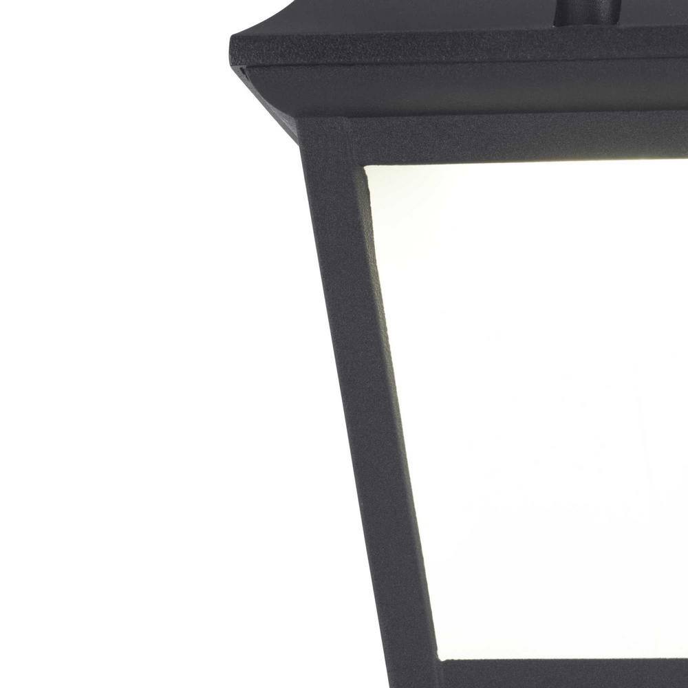 Progress Lighting Die-Cast LED 1-Light Textured Black Etched Glass Traditional Outdoor Wall Lantern Light P560136-031-30