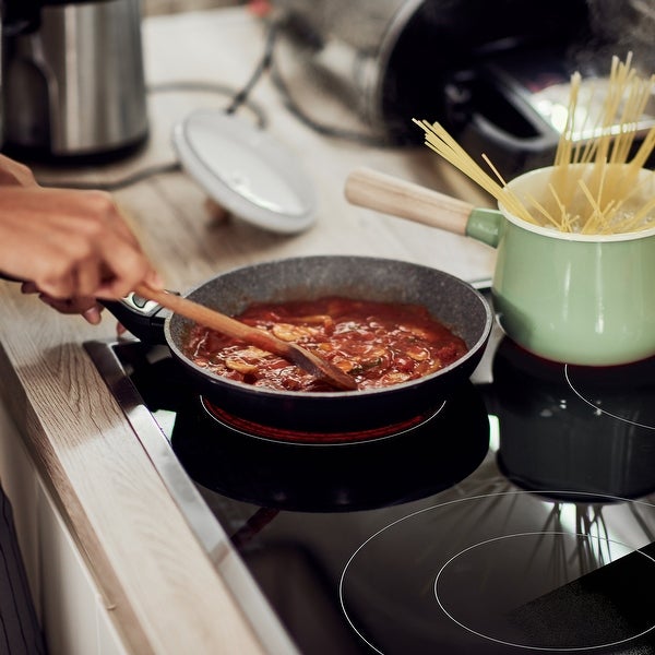 30-in 4 Elements Radiant Electric Cooktop Including Dual-Ring Element - 30