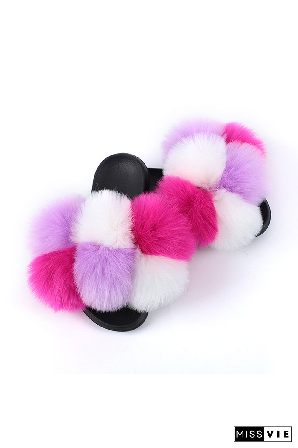 Colorful Fluffy Home Slippers Wholesale