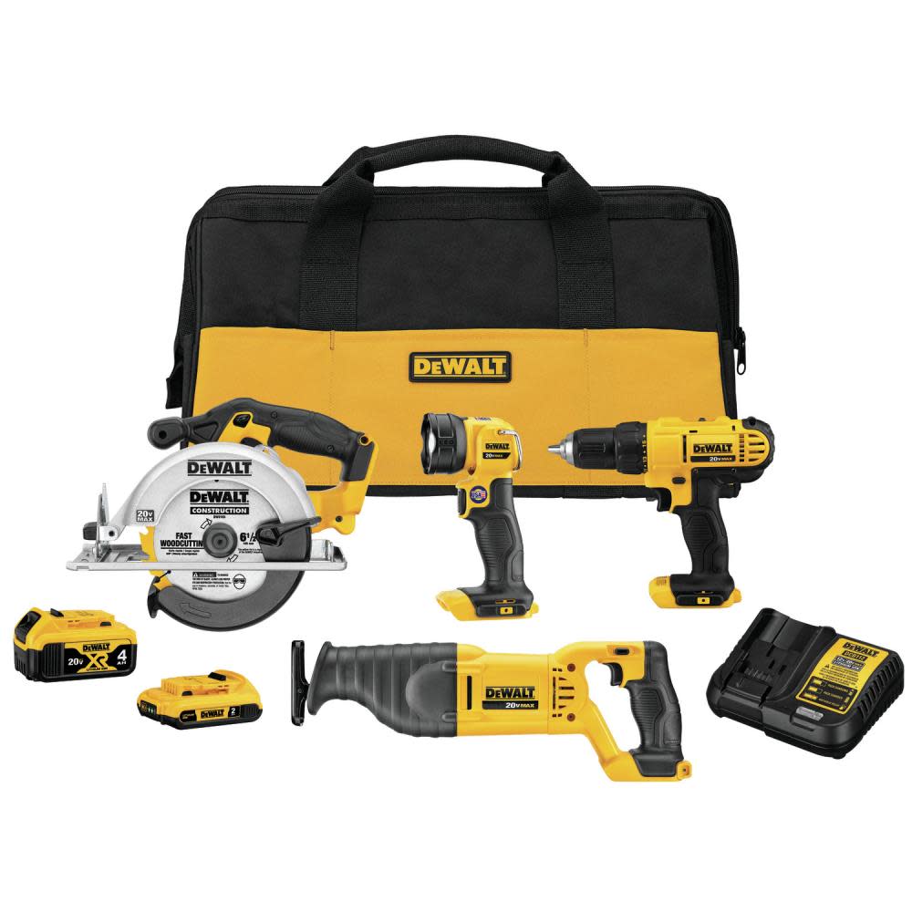 DEWALT 20V MAX 4 Tool Combo Kit DCK445D1M1 from DEWALT