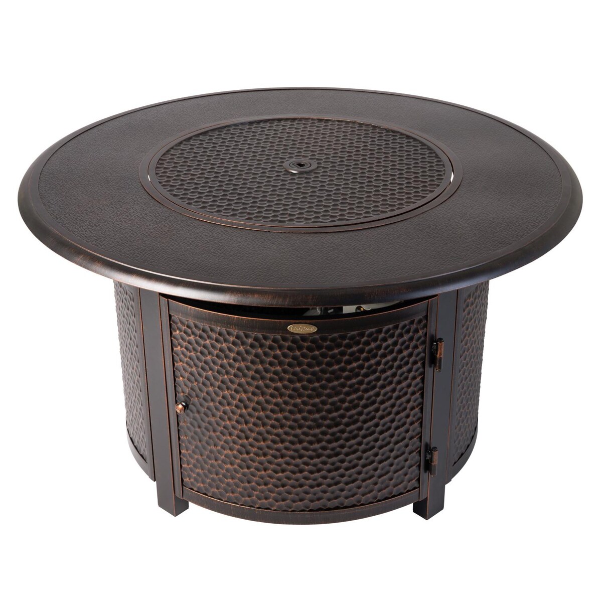 Ultimate Patio Leafview 42-Inch Round Aluminum Propane Fire Pit Table