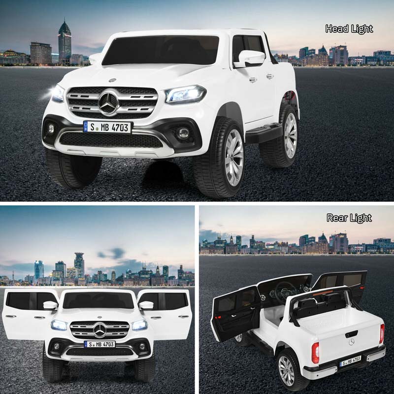 Licensed Mercedes Benz X Class Kids Ride-on Car 12V Battery Powered Vehicle Riding Toy Car with Trunk