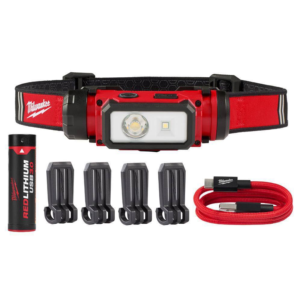 MW 600 Lumens LED REDLITHIUM Hard Hat Headlamp 2163-21