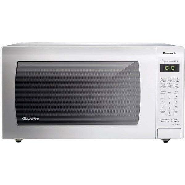 1.6 Cu. Ft. 1250W Genius Sensor Countertop Microwave Oven with Inverter Technology， White