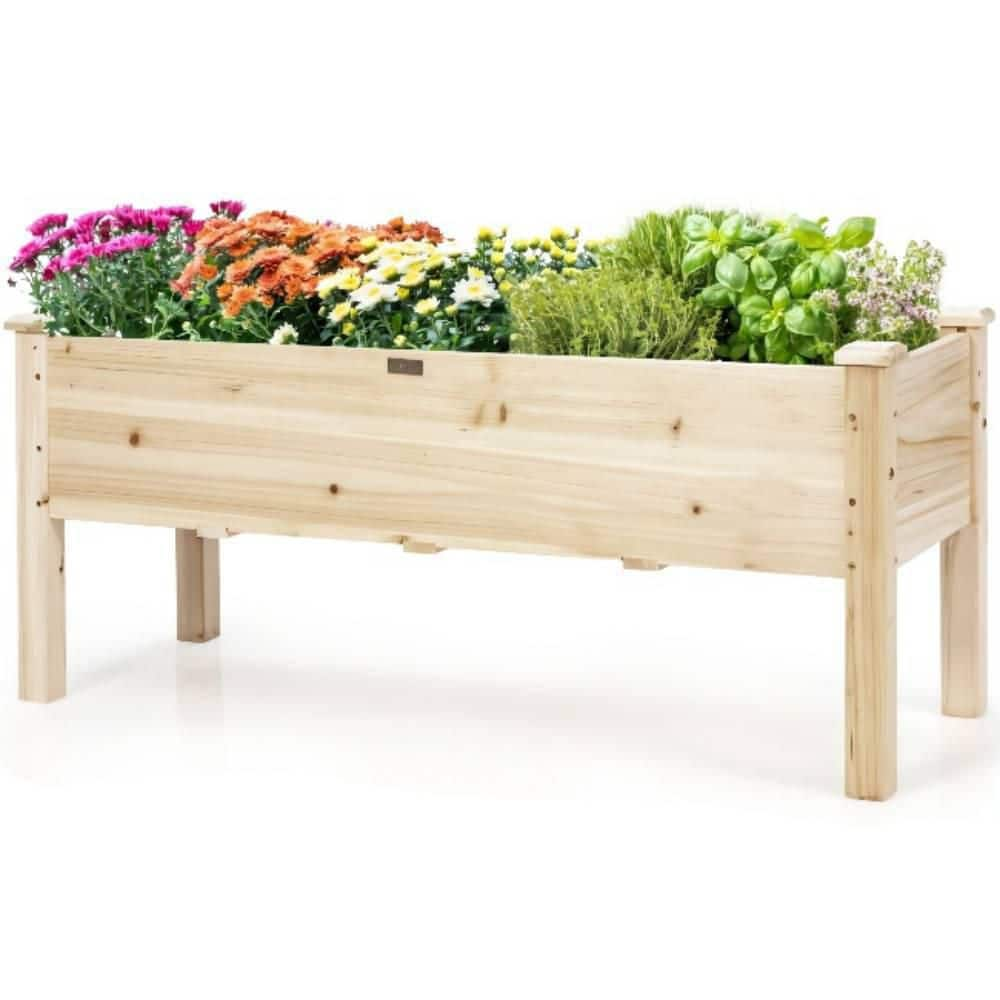 Alpulon 47.5 in. x 17 in. x 20 in. Wood Raised Garden Bed ZY1C0333