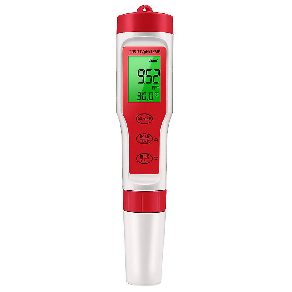 Pez9908 Portable Handheld Water Quality Tester 4 In 1 Ph Total Dissolved Solids Ec Temperature Detector Multi functional Test Pen Backlight Screen / U